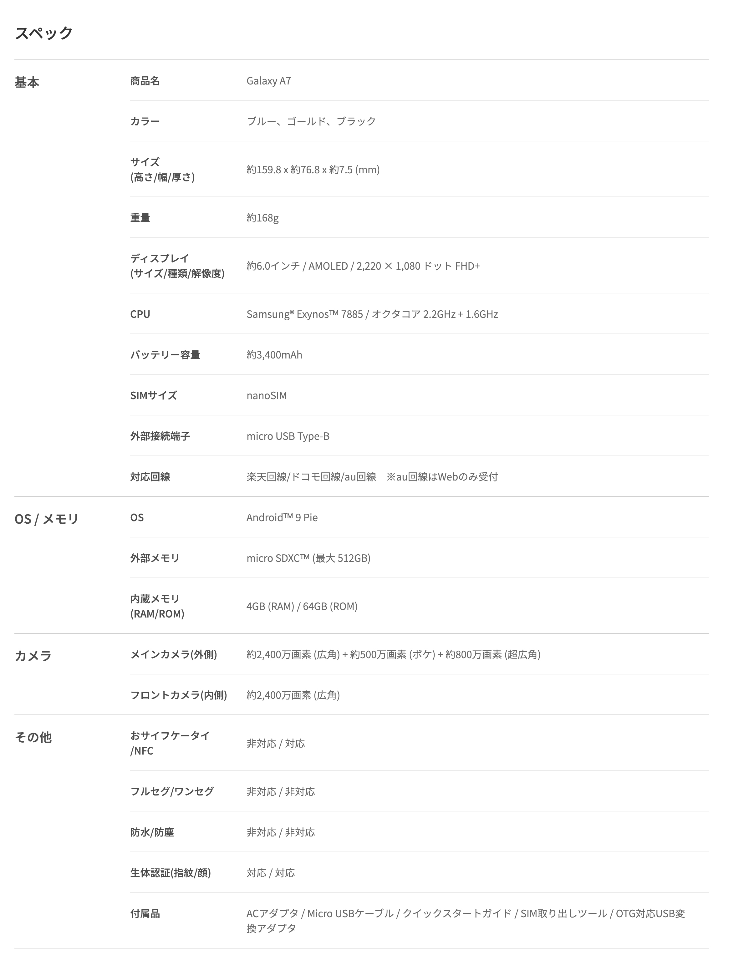 スマートフォン/携帯電話 その他 楽天モバイル対応Galaxy A7購入レビュー！SIMフリー半額17325円！ -
